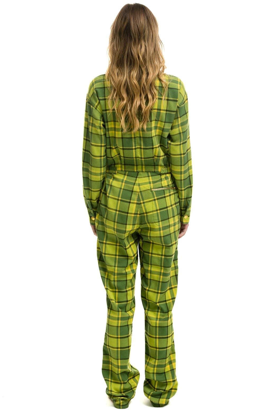 Classic UNISEX PLAID FLIGHT SUIT - AVOCADO PLAID