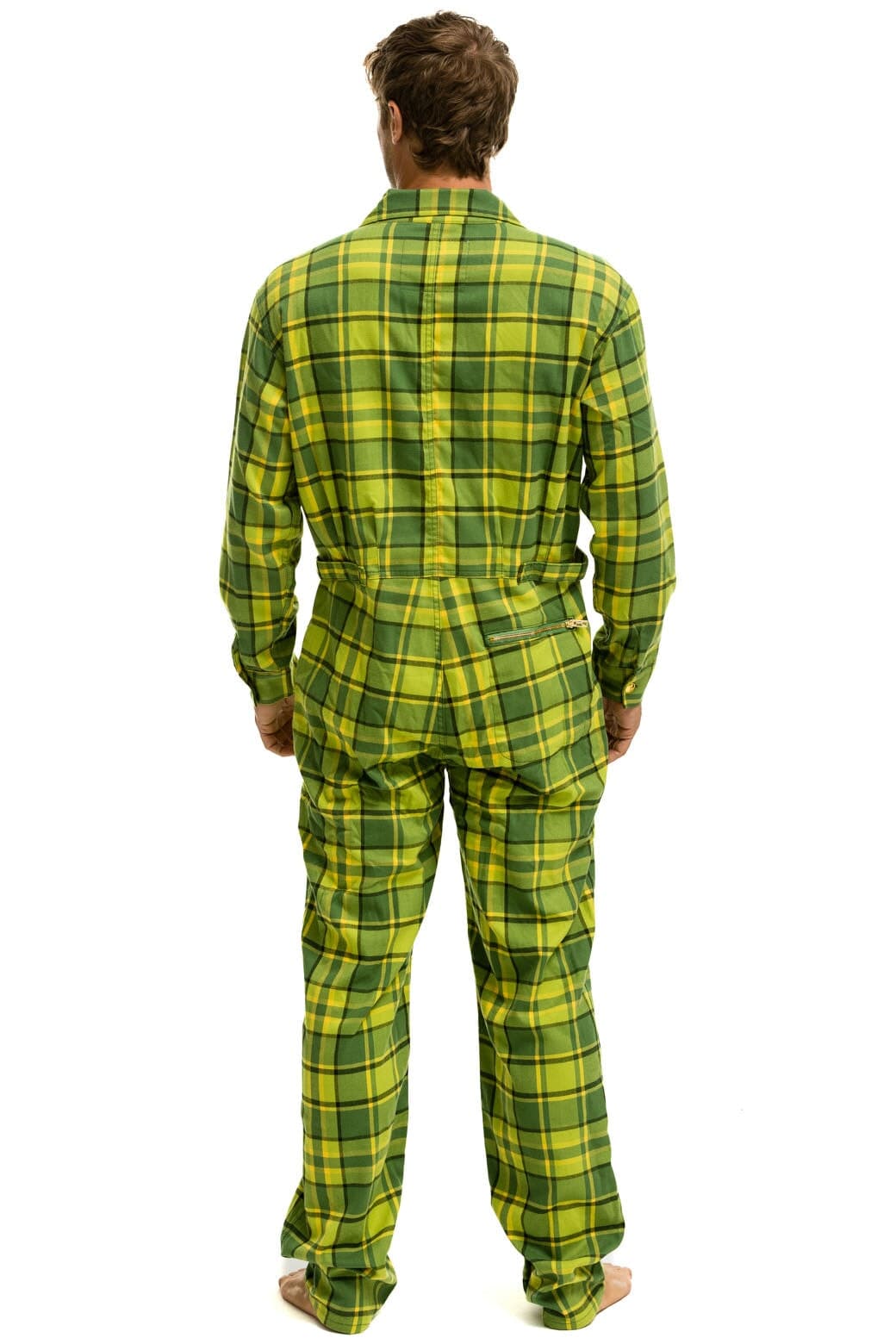 Classic UNISEX PLAID FLIGHT SUIT - AVOCADO PLAID