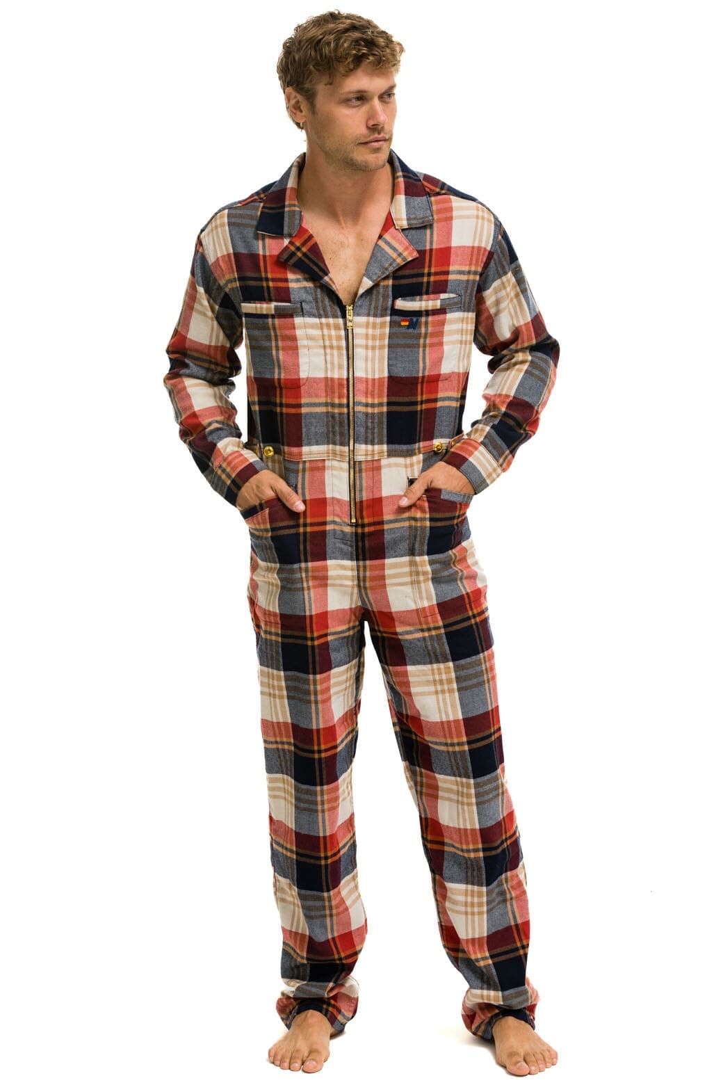 Classic UNISEX PLAID FLIGHT SUIT - COWBOY PLAID