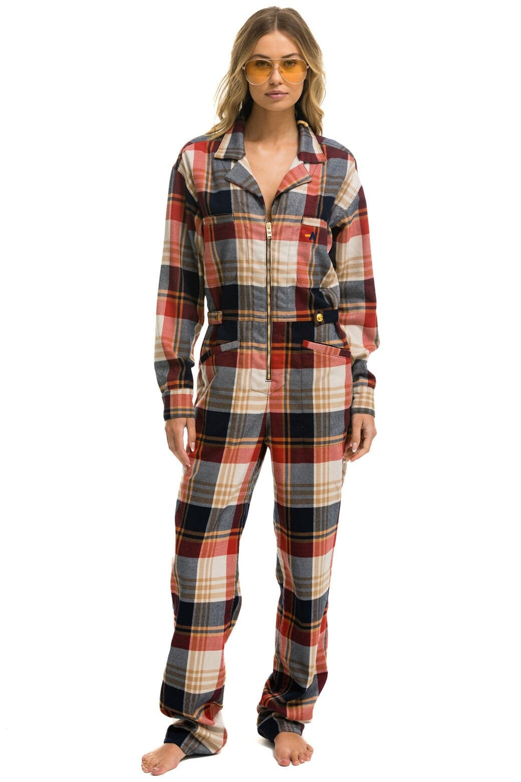 Classic UNISEX PLAID FLIGHT SUIT - COWBOY PLAID