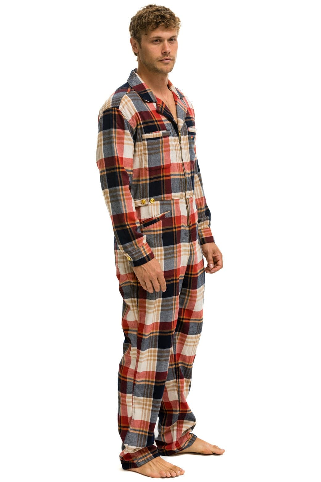 Classic UNISEX PLAID FLIGHT SUIT - COWBOY PLAID