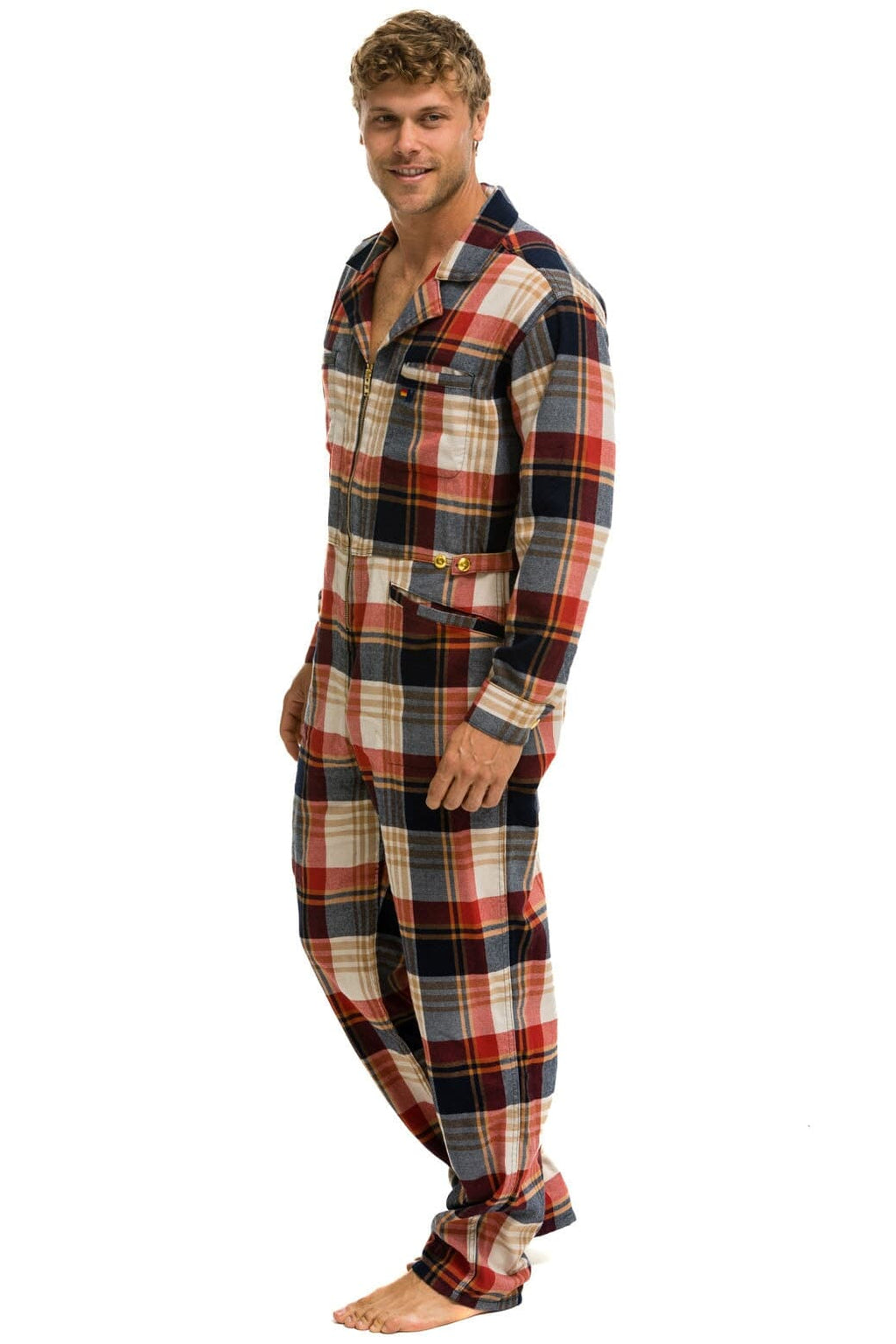 Classic UNISEX PLAID FLIGHT SUIT - COWBOY PLAID