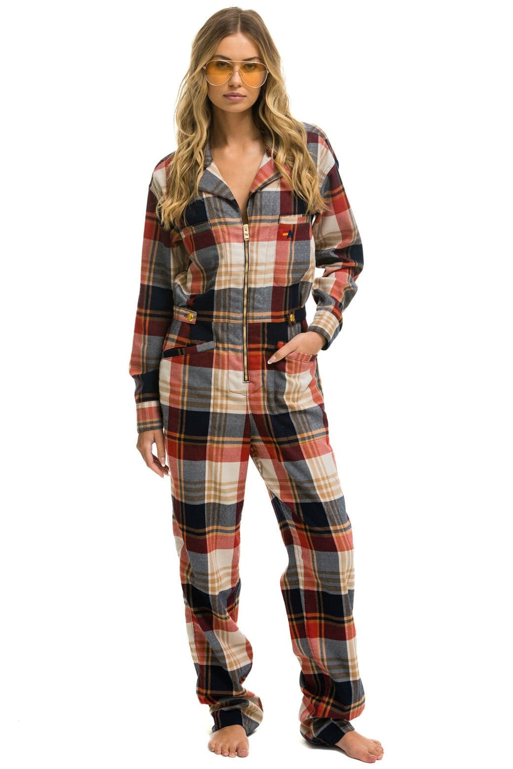 Classic UNISEX PLAID FLIGHT SUIT - COWBOY PLAID