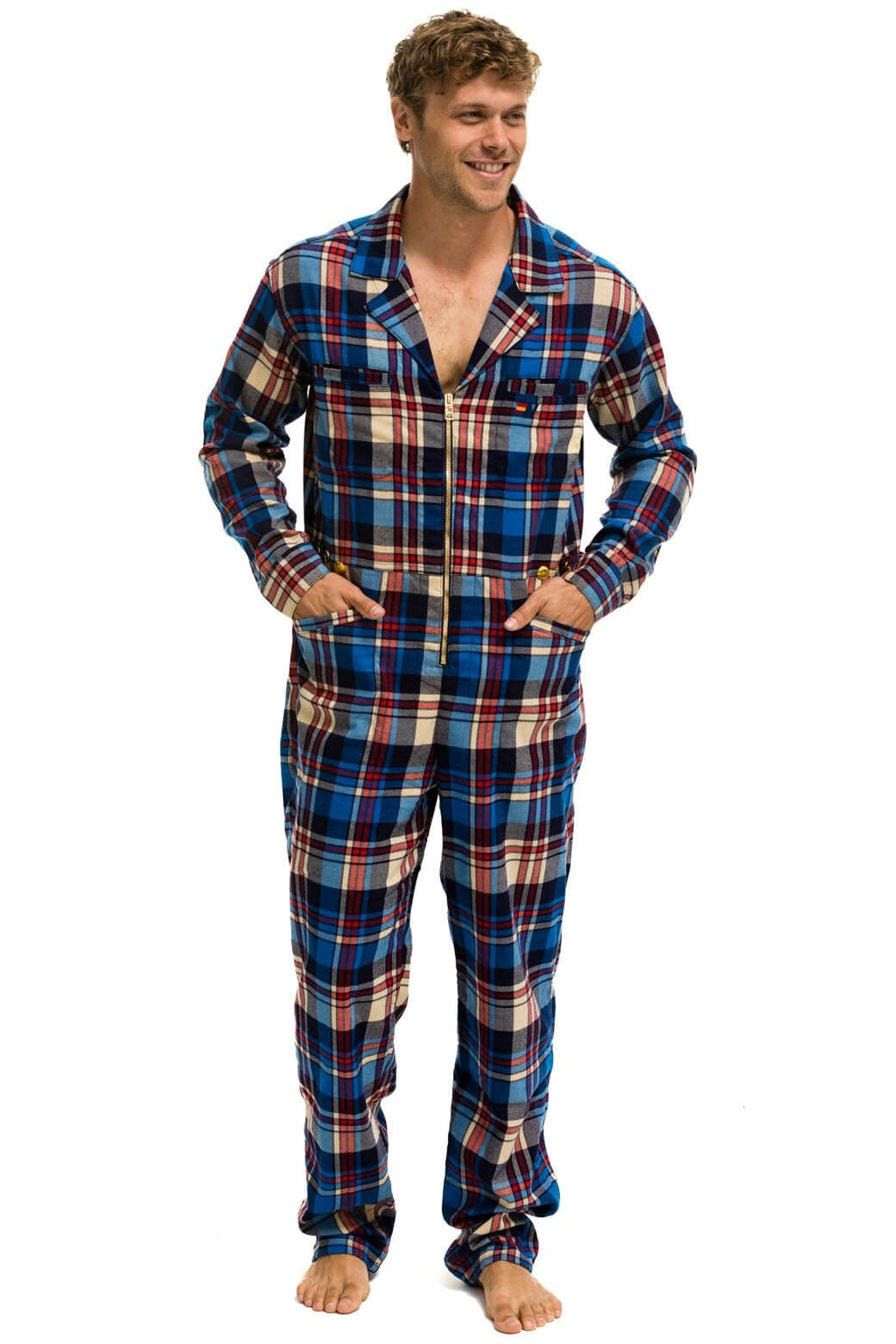 Classic UNISEX PLAID FLIGHT SUIT - PATRIOT PLAID