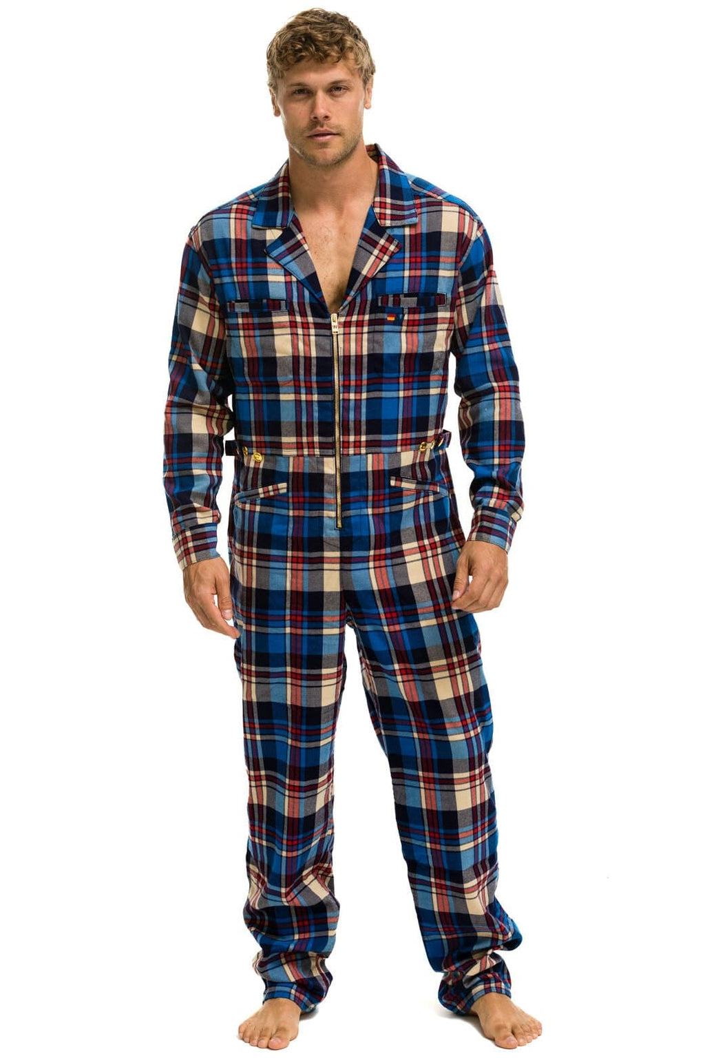 Classic UNISEX PLAID FLIGHT SUIT - PATRIOT PLAID