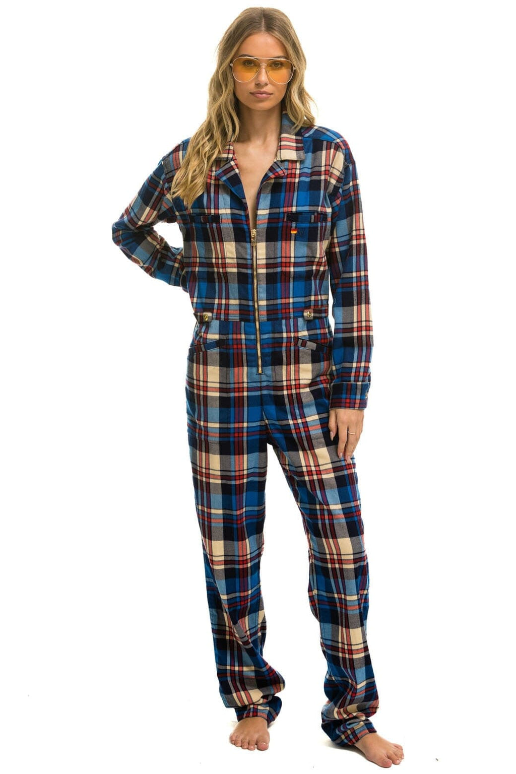 Classic UNISEX PLAID FLIGHT SUIT - PATRIOT PLAID