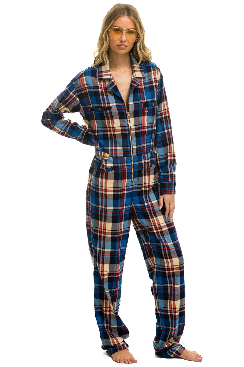 Classic UNISEX PLAID FLIGHT SUIT - PATRIOT PLAID