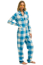 Classic UNISEX PLAID FLIGHT SUIT - SKY PLAID