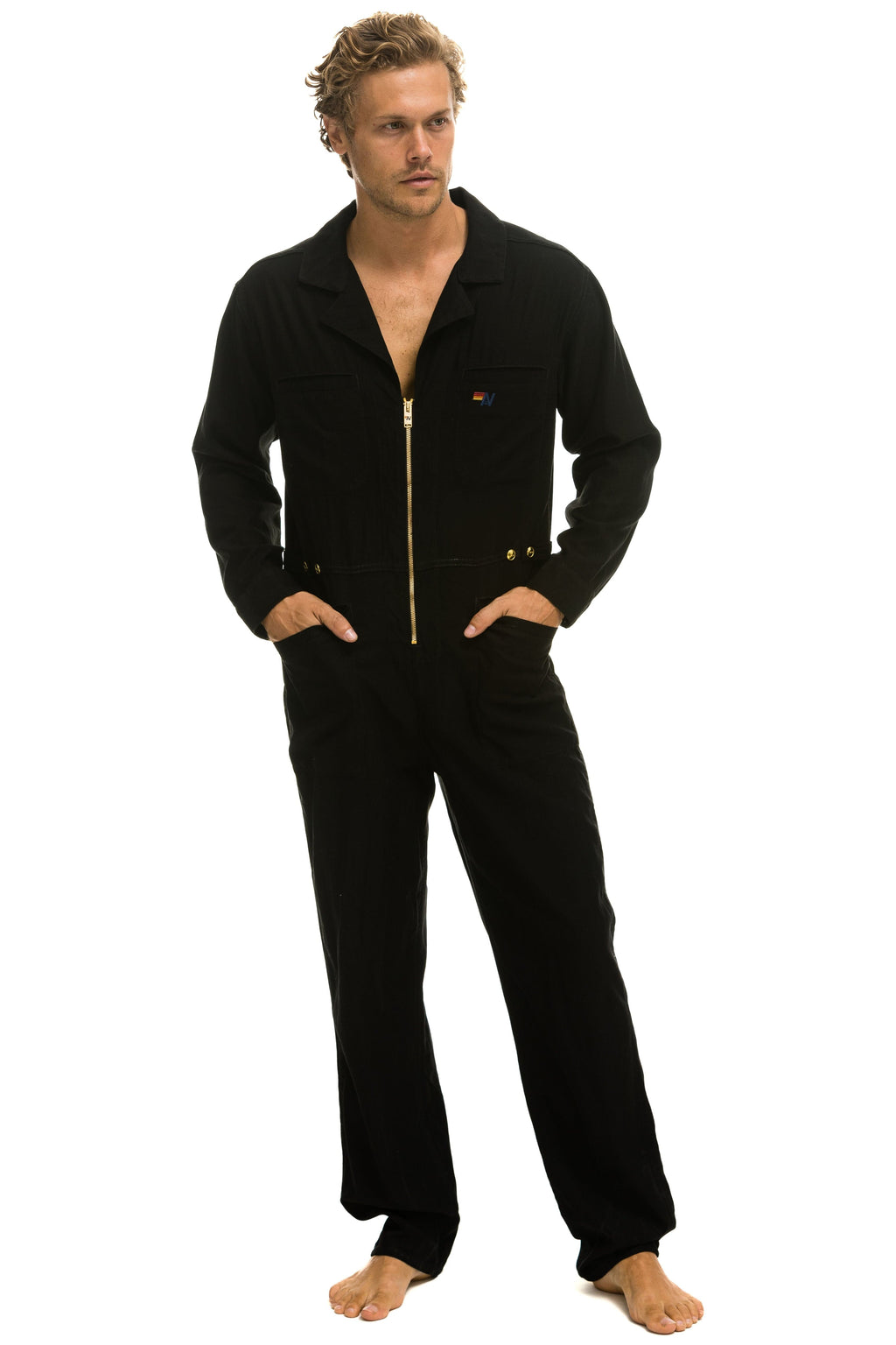 Classic UNISEX TWILL FLIGHT SUIT - BLACK