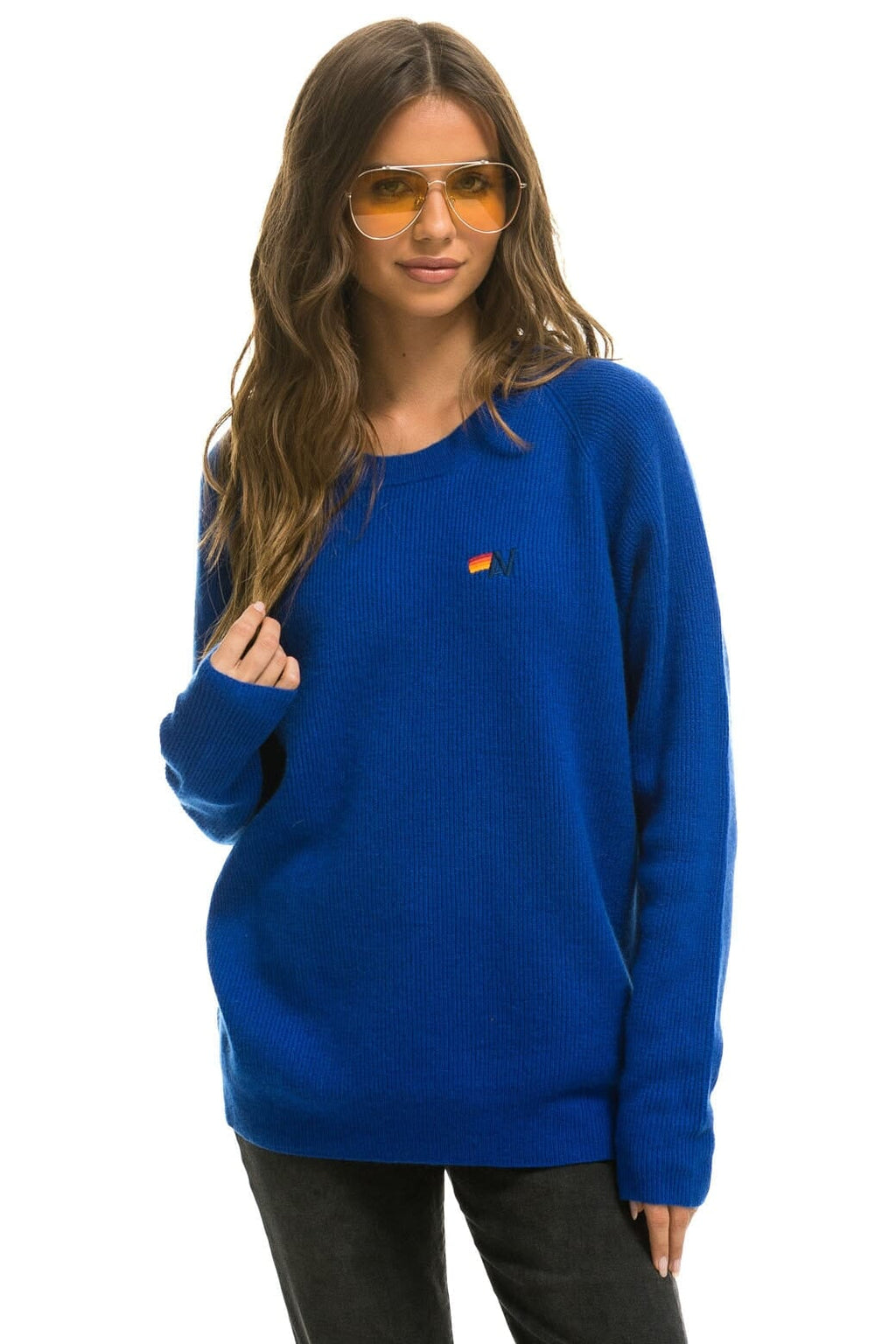 Classic VINTAGE CABIN 2 UNISEX CASHMERE SWEATER - LAPIS