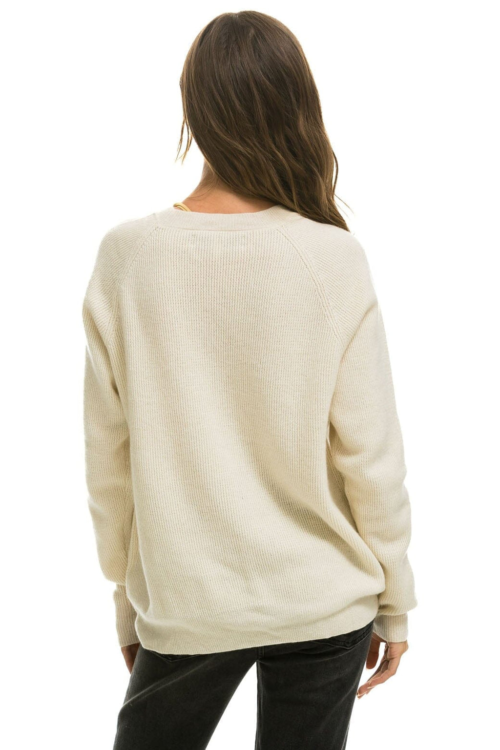 Classic VINTAGE CABIN 2 UNISEX CASHMERE SWEATER - VINTAGE WHITE