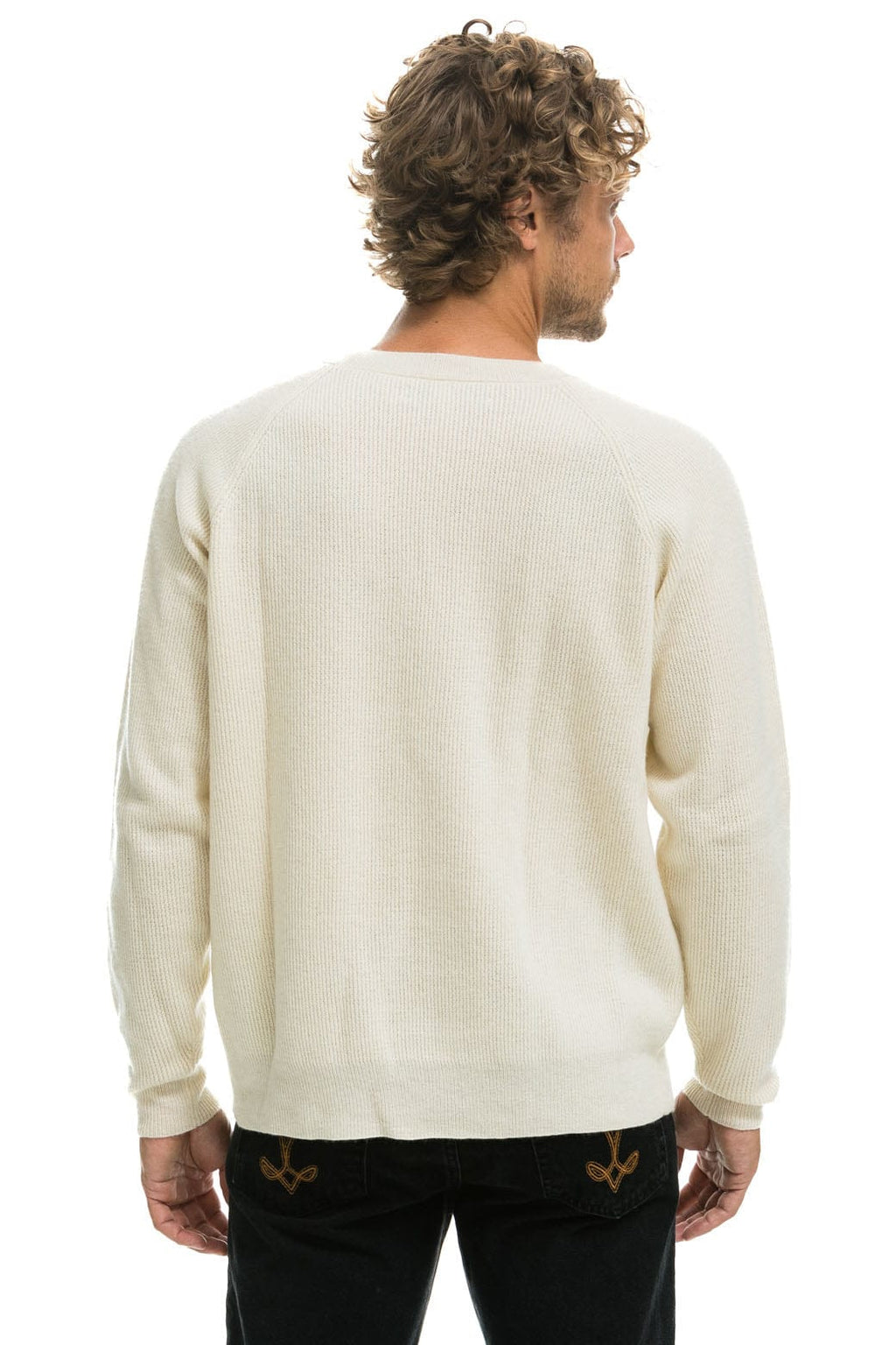 Classic VINTAGE CABIN 2 UNISEX CASHMERE SWEATER - VINTAGE WHITE