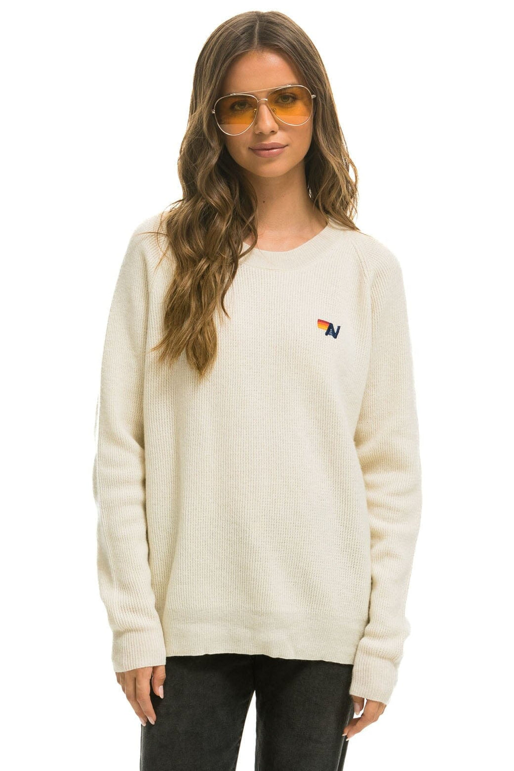 Classic VINTAGE CABIN 2 UNISEX CASHMERE SWEATER - VINTAGE WHITE