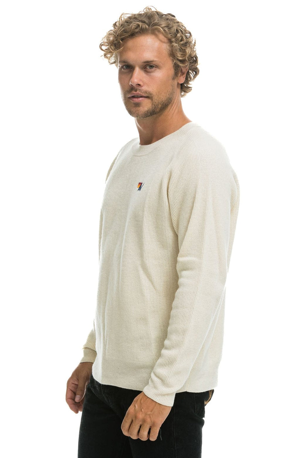 Classic VINTAGE CABIN 2 UNISEX CASHMERE SWEATER - VINTAGE WHITE