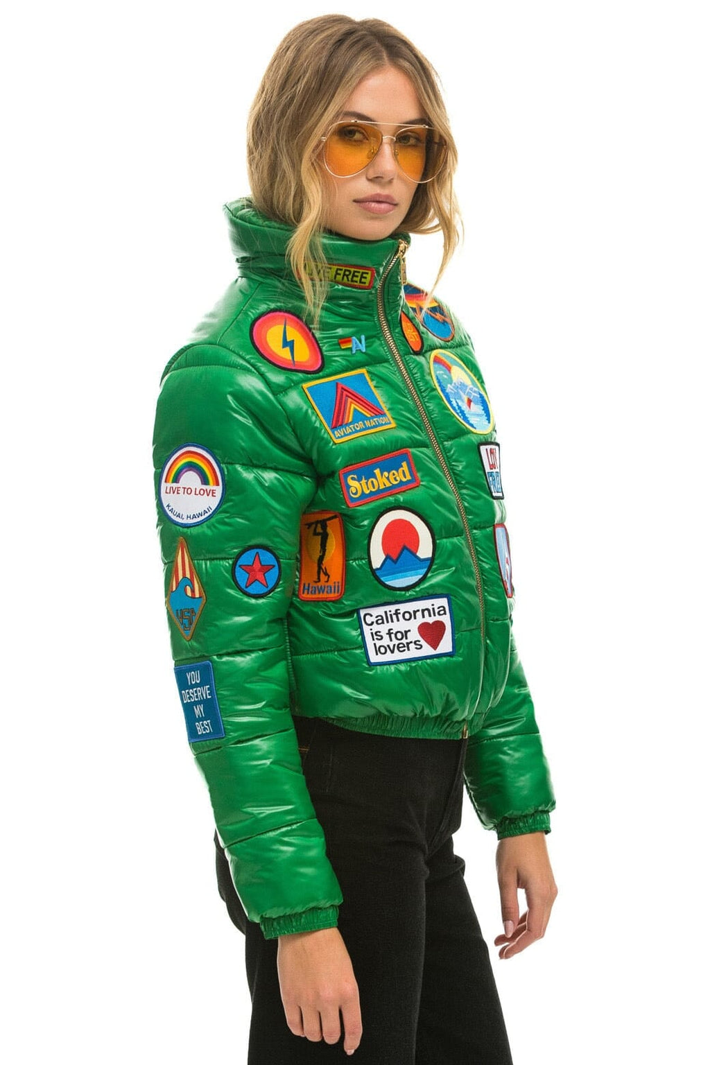 Classic VINTAGE PATCH APRES PUFFER JACKET - AMAZON GLOSSY