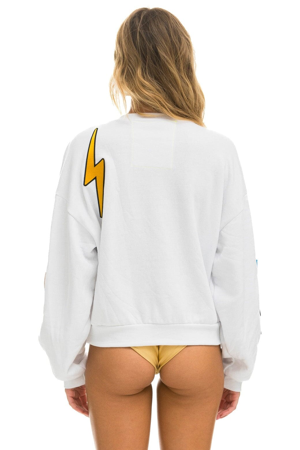 Classic VINTAGE PATCH RELAXED CREW SWEATSHIRT - WHITE