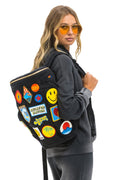 Classic VINTAGE PATCH DENIM PUFFER BACKPACK - VINTAGE BLACK