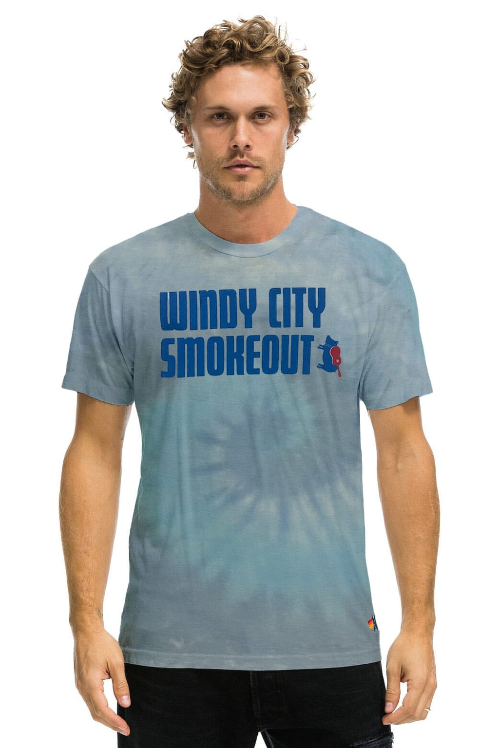 Classic WINDY CITY SMOKEOUT 2023 TEE - TIE DYE HEATHER BLUE
