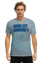 Classic WINDY CITY SMOKEOUT 2023 TEE - TIE DYE HEATHER BLUE