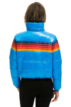 Classic 5 STRIPE APRES PUFFER JACKET - GLOSSY BLUE