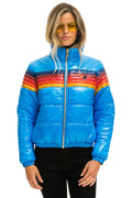 Classic 5 STRIPE APRES PUFFER JACKET - GLOSSY BLUE