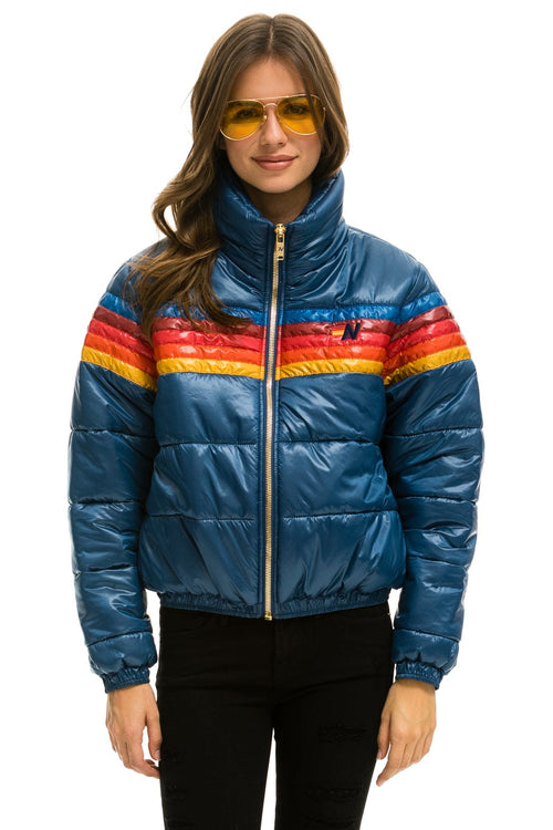 Classic 5 STRIPE APRES JACKET - GLOSSY DARK BLUE