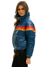Classic 5 STRIPE APRES JACKET - GLOSSY DARK BLUE