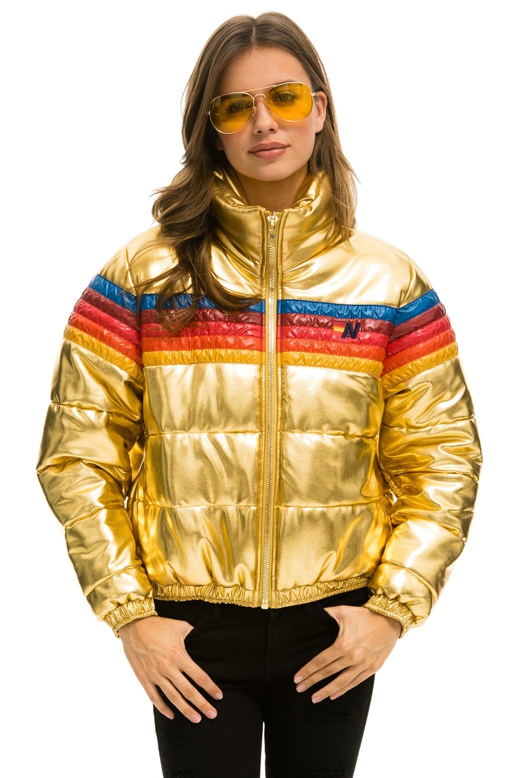 Classic 5 STRIPE APRES JACKET - GLOSSY GOLD