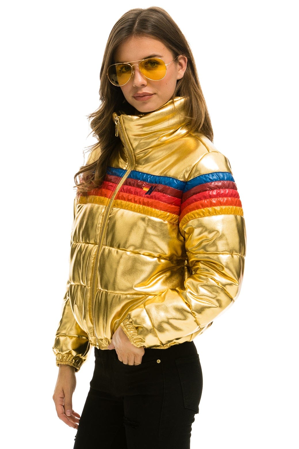 Classic 5 STRIPE APRES JACKET - GLOSSY GOLD