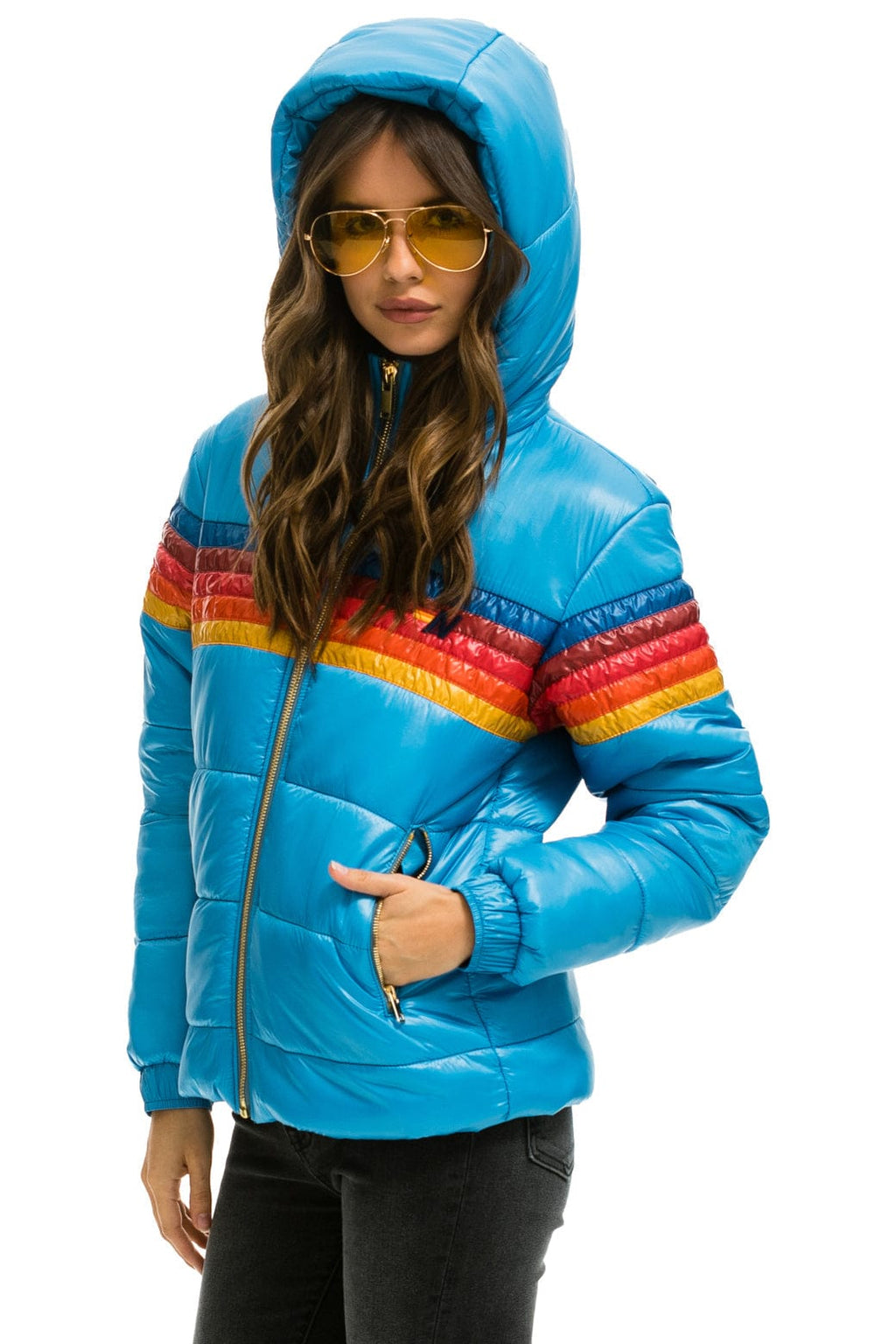 Classic 5 STRIPE TREKKER JACKET - GLOSSY OCEAN