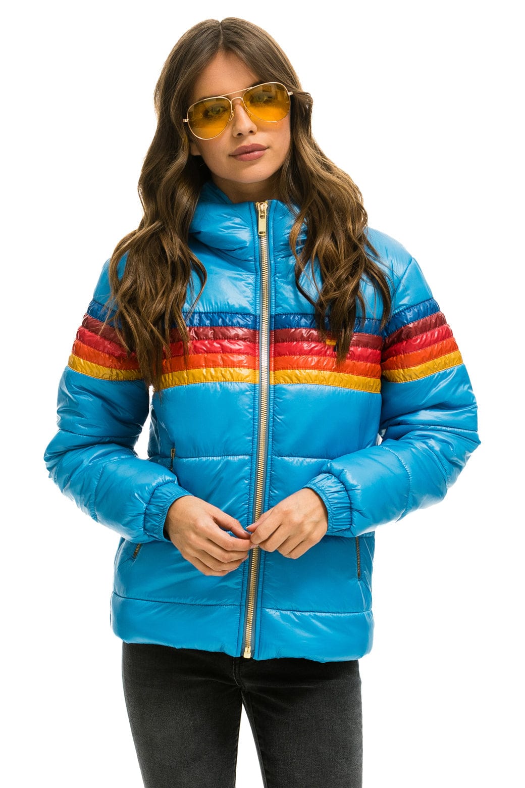 Classic 5 STRIPE TREKKER JACKET - GLOSSY OCEAN