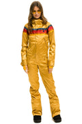 Classic WOMENS 5 STRIPE SATIN POWDER SUIT - CHAMPAGNE