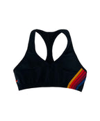 Classic WOMENS 5 STRIPE SPORTS BRA - BLACK