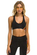 Classic WOMENS 5 STRIPE SPORTS BRA - CHARCOAL