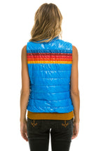 Classic WOMENS 5 STRIPE VEST - GLOSSY BLUE CINA
