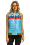 Classic WOMENS 5 STRIPE VEST - GLOSSY SKY