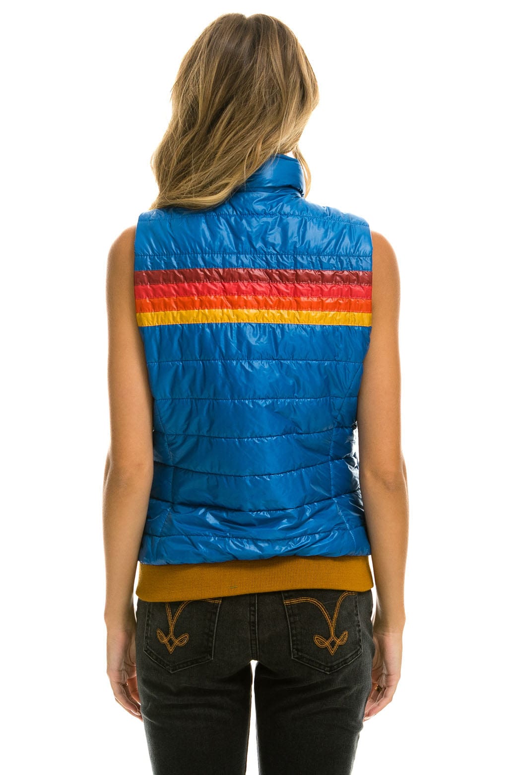 Classic WOMENS 5 STRIPE VEST - GLOSSY SNORKEL BLUE