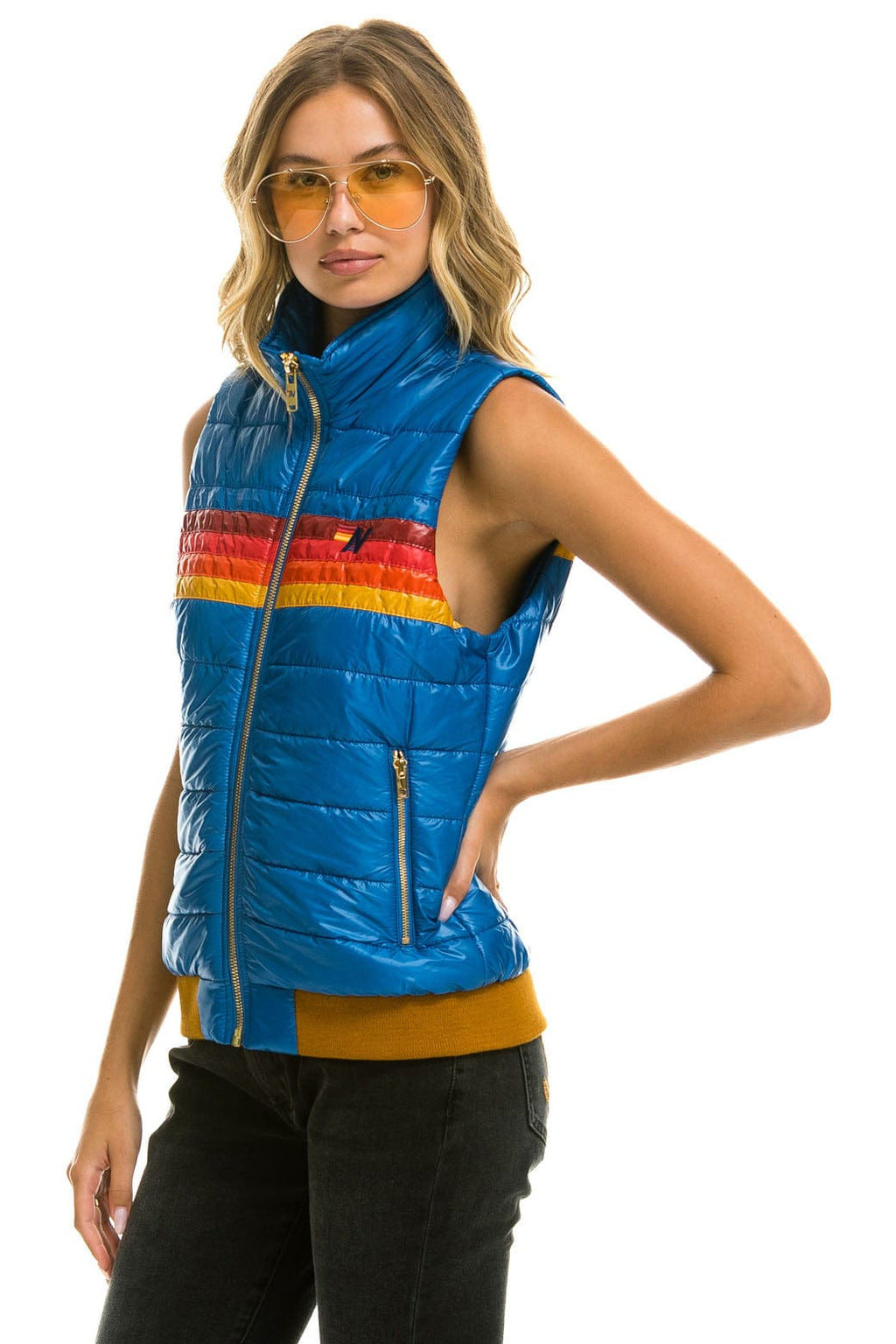 Classic WOMENS 5 STRIPE VEST - GLOSSY SNORKEL BLUE