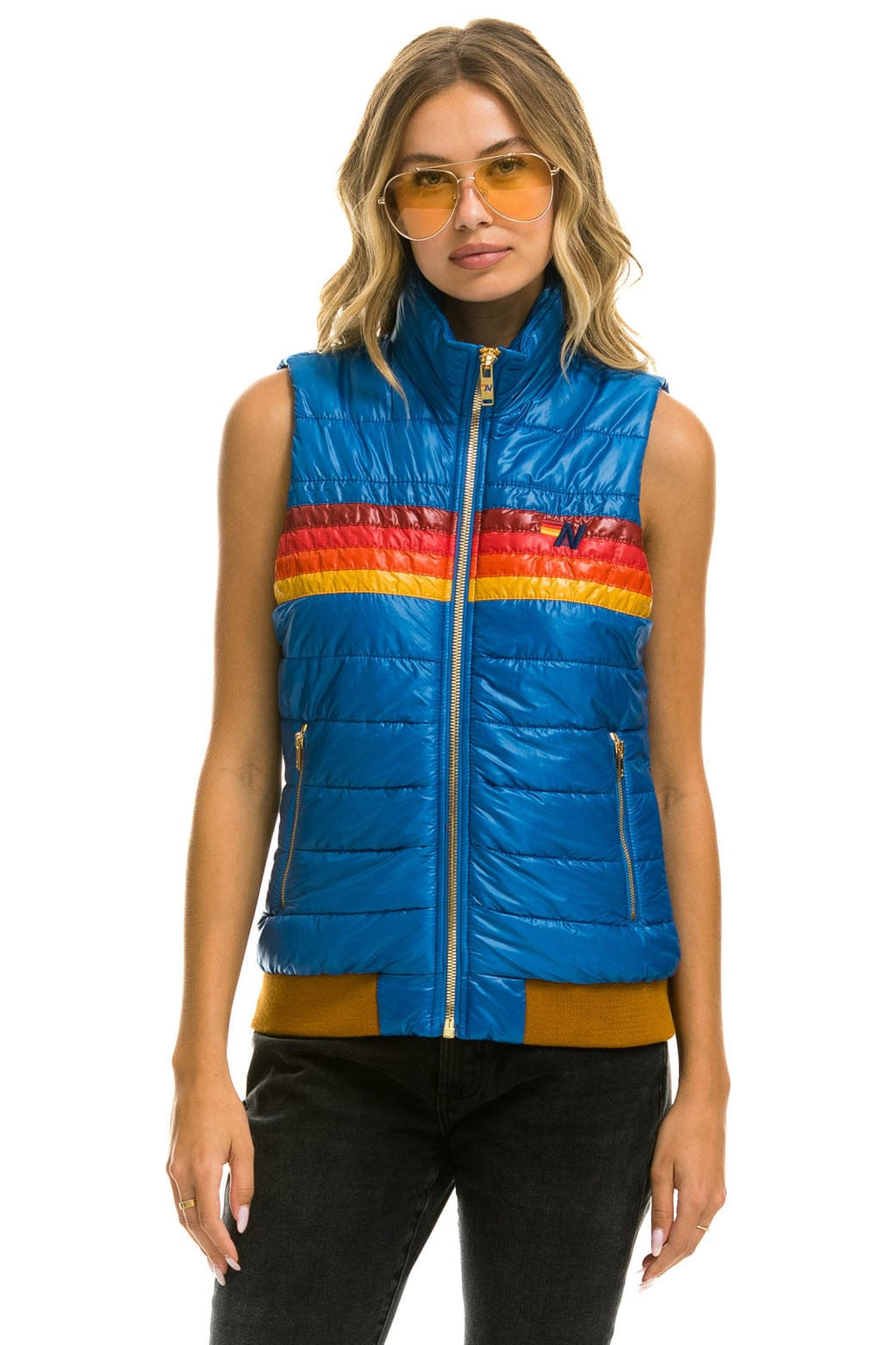 Classic WOMENS 5 STRIPE VEST - GLOSSY SNORKEL BLUE