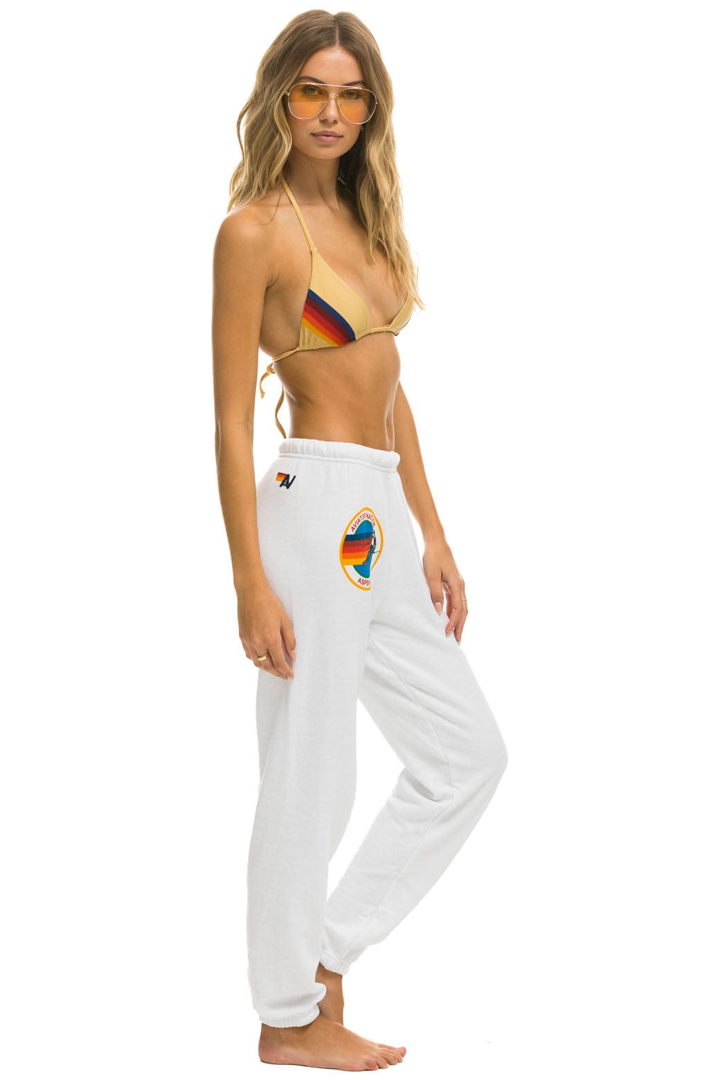 Classic AVIATOR NATION ASPEN SWEATPANTS - WHITE