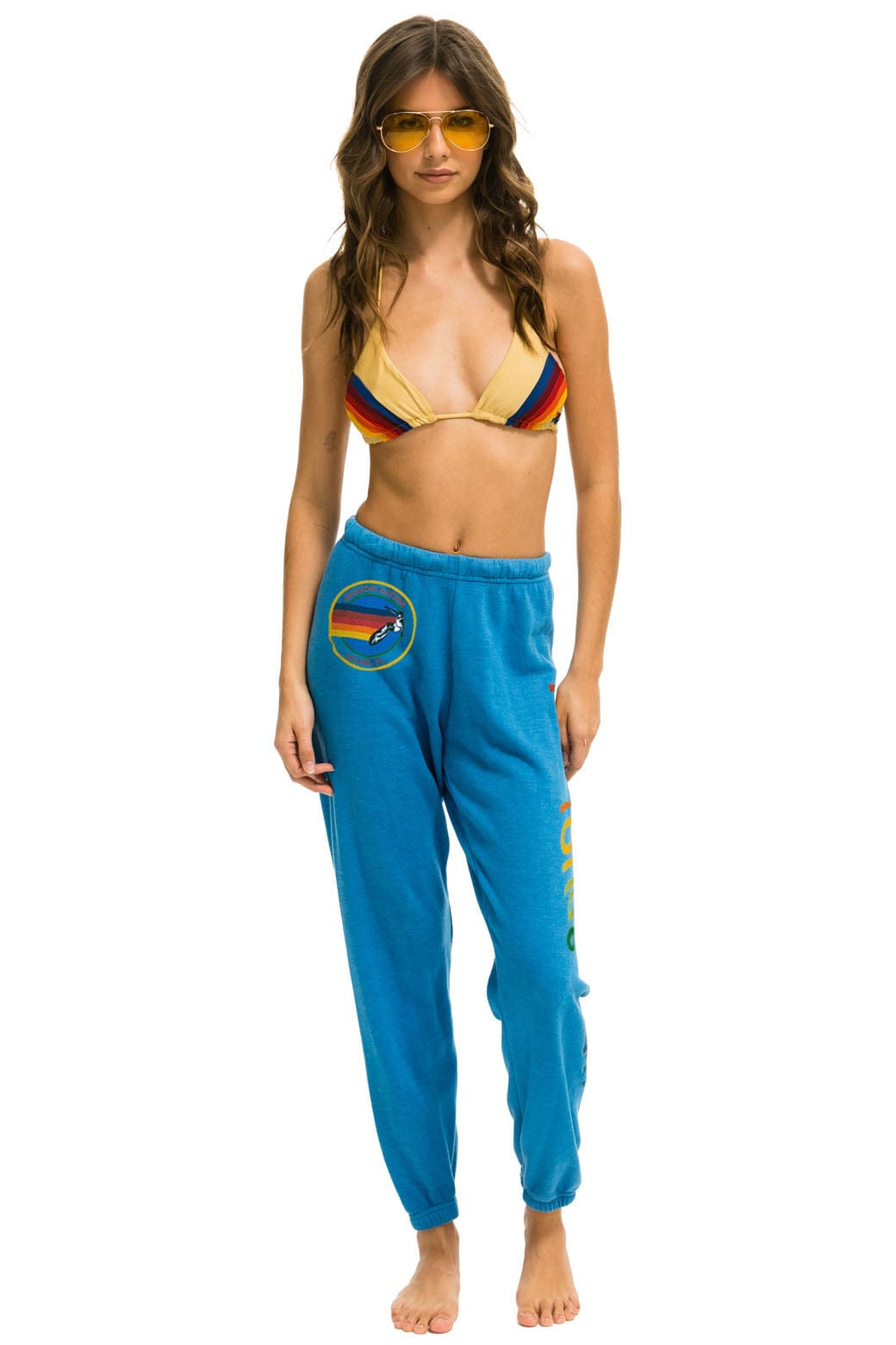 Classic AVIATOR NATION MIAMI SWEATPANTS - OCEAN