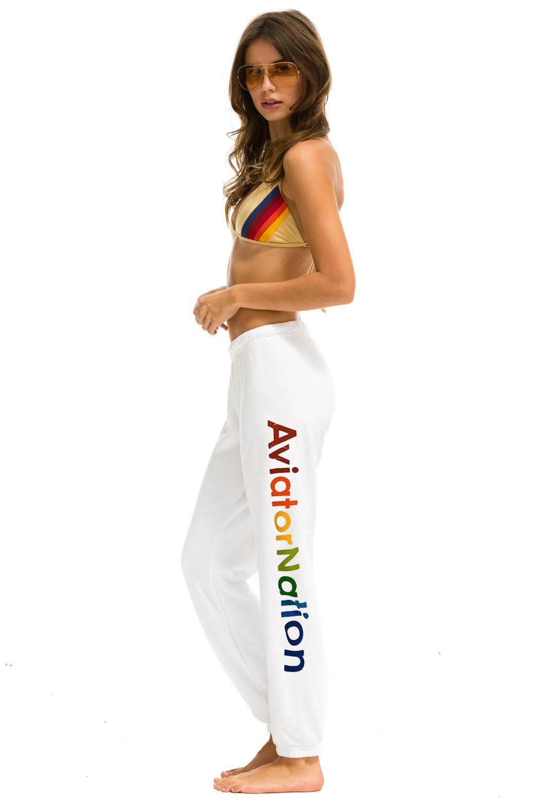 Classic AVIATOR NATION VAIL SWEATPANTS - WHITE