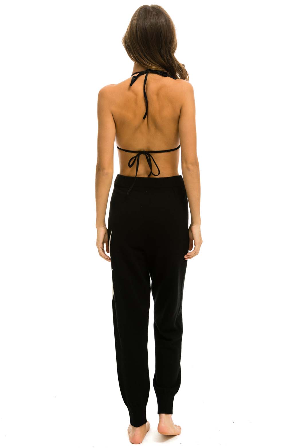Classic BOLT CASHMERE LIGHT SWEATER PANT - BLACK WHITE BOLT