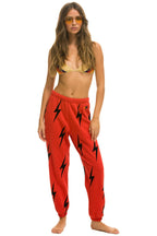 Classic BOLT STITCH REPEAT SWEATPANTS - RED BLACK