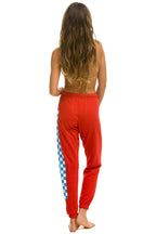 Classic CHECK LEG SWEATPANTS - RED WHITE BLUE