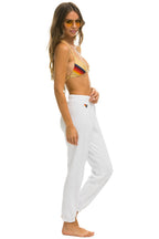 Classic CHECK LEG SWEATPANTS - WHITE