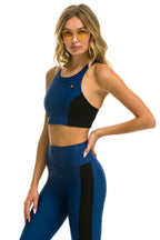 Classic COLOR BLOCK RACER SPORTS BRA - ROYAL