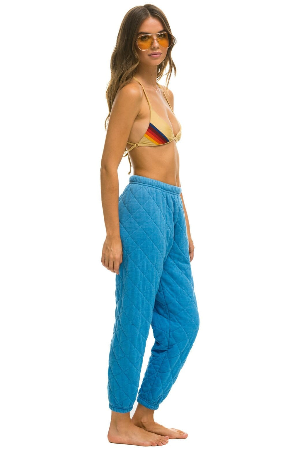 Classic QUILTED SWEATPANTS - OCEAN