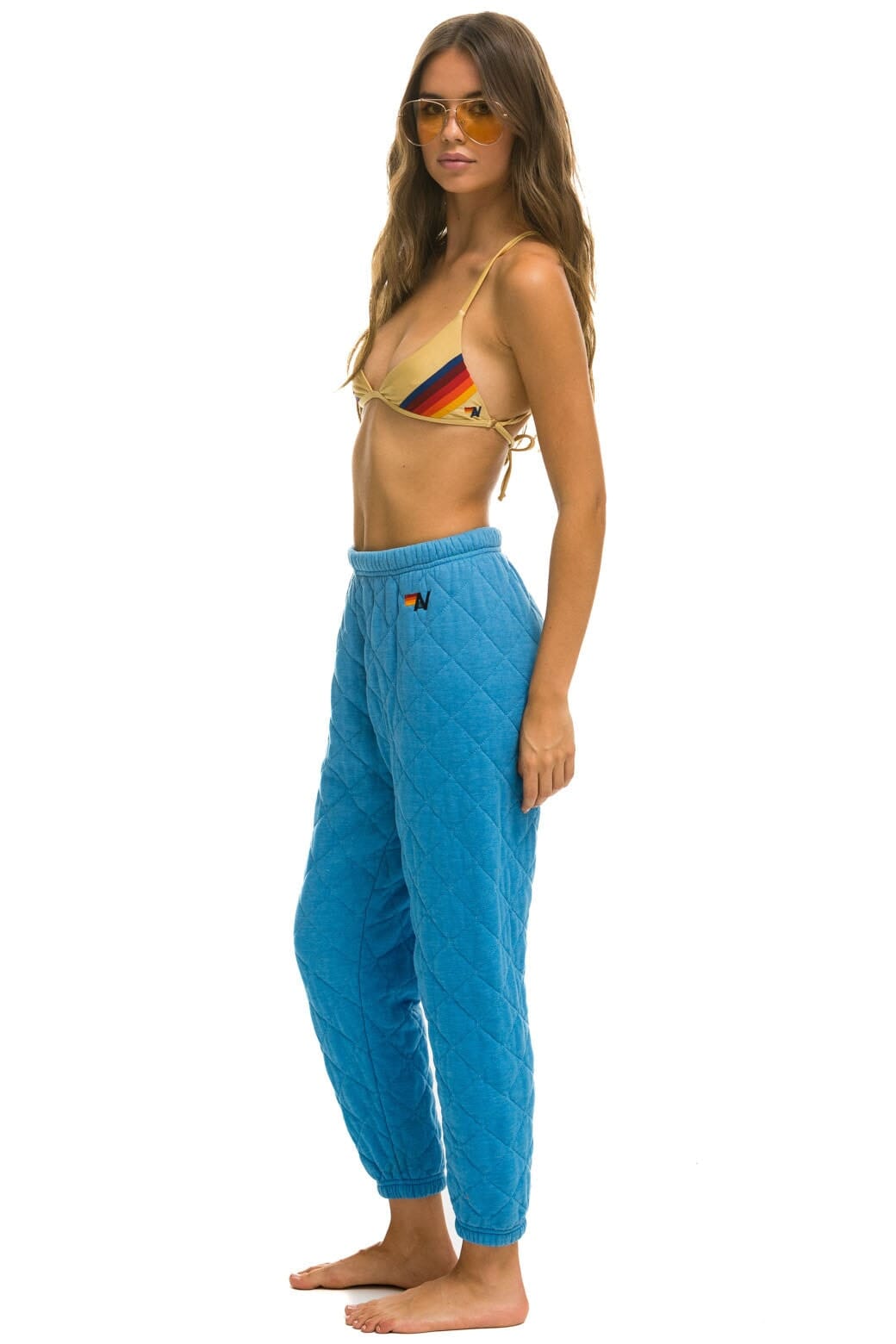 Classic QUILTED SWEATPANTS - OCEAN