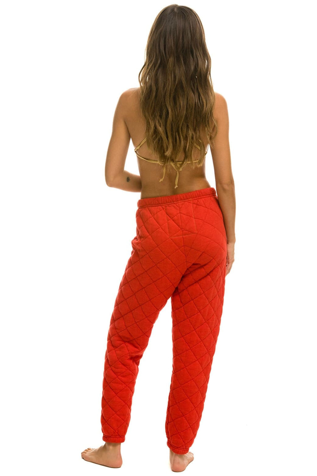 Classic QUILTED SWEATPANTS - RED